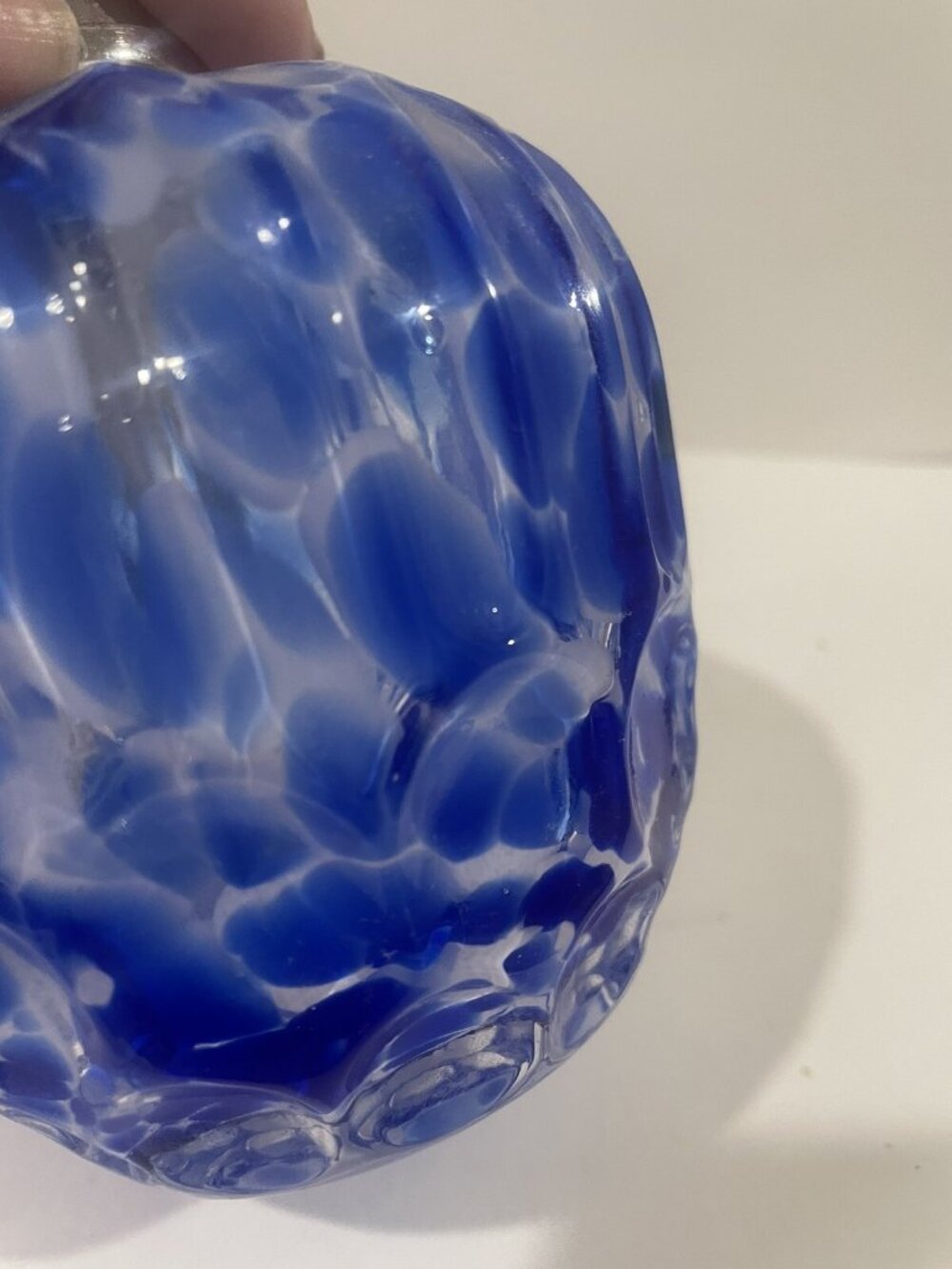 Art Glass Fragrance Diffuser Swirl Blue Decorative - Picture 11 of 16